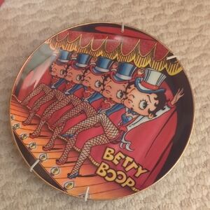 Betty Boop Red and Blue Decorative Plate